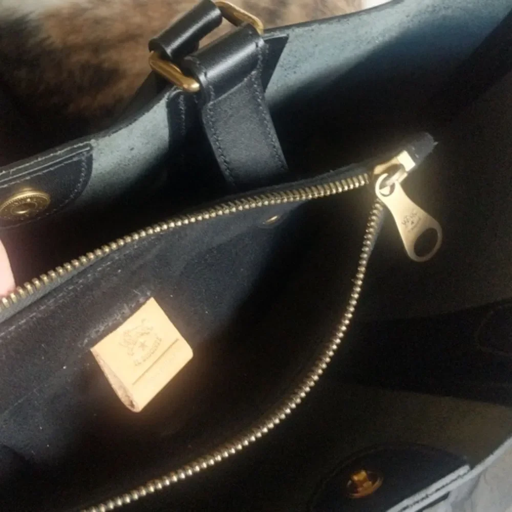 IL BISONTE Rare Italian Leather Satchel/ Tote Bag